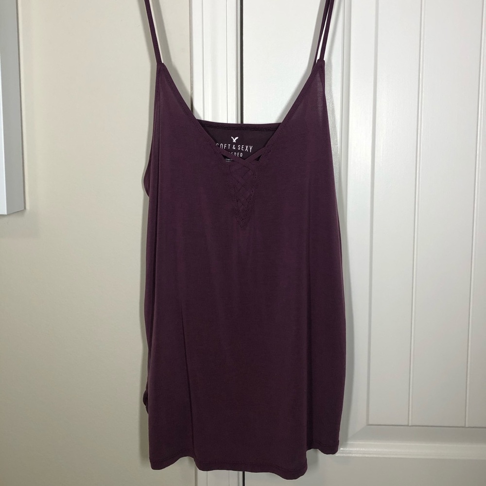 mauve spaghetti strap